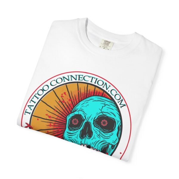 Skull & Flag Unisex T-Shirt, Casual Wear, Tattoo Art Tee, Graphic Tee, Unique Gift for Holidays - Image 3